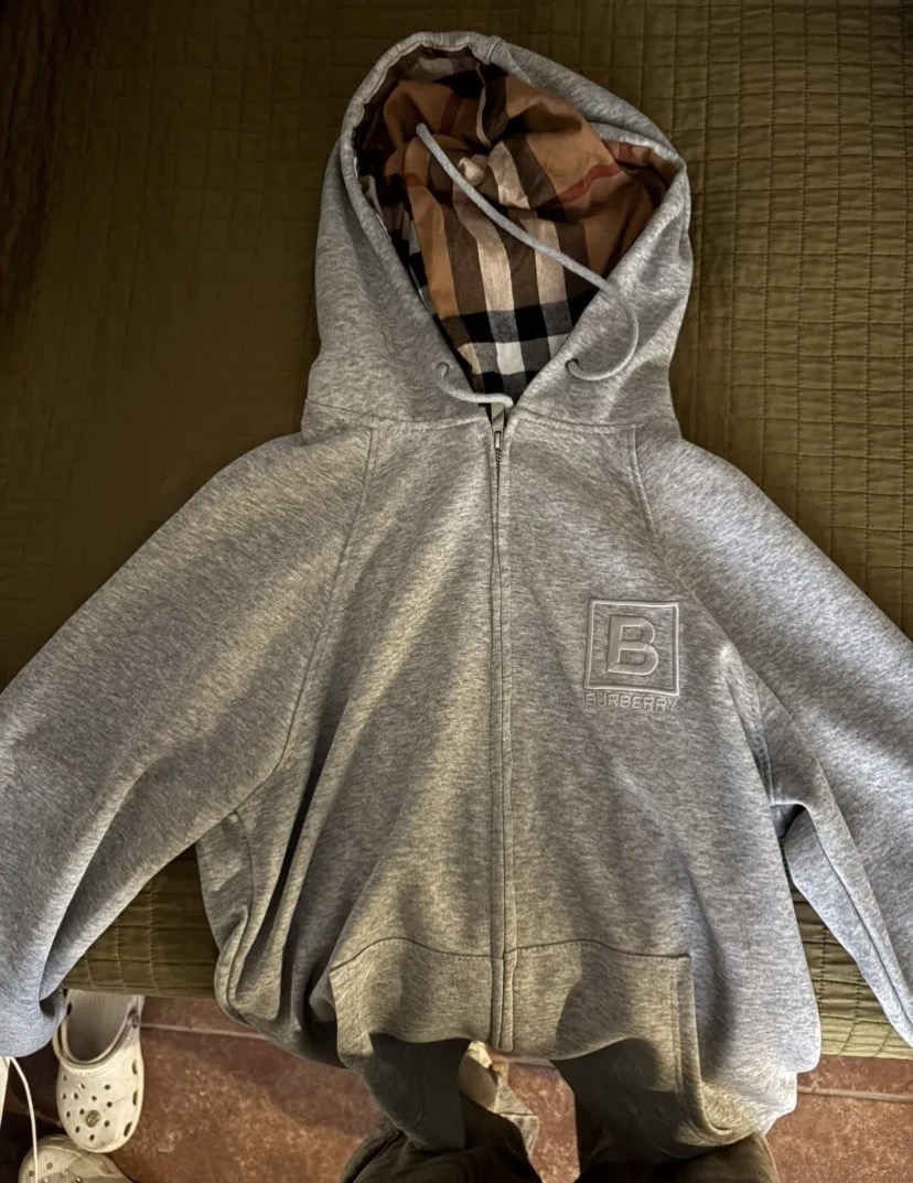 Burberry Grey Zip Up