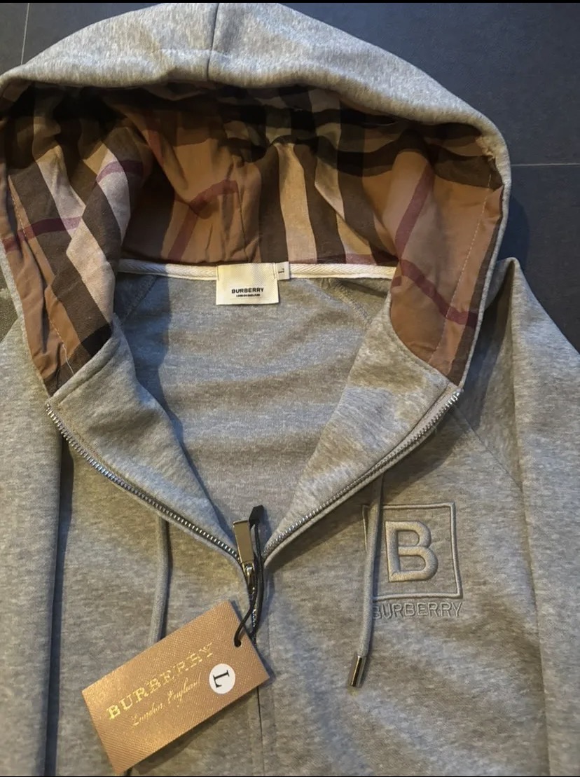 Burberry Zip Up Grey