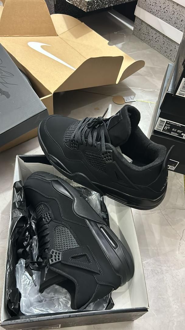 Jordan 4s Black Cats Front