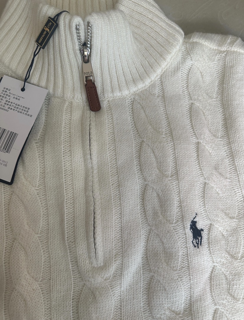 Ralph Lauren Quarter Zip White
